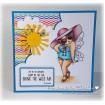EDNA LOVES THE OCEAN rubber stamps (set of 2 rubber stamps)